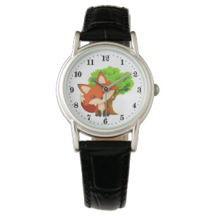 Montre animal adorable de renards