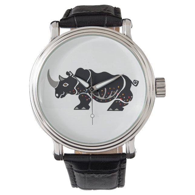Montre Animal en voie de disparition - RHINOCEROS Graphiq (devant)