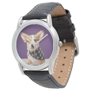 Montre Animaux de bébés cutest   Corgi Puppy Skull Bandan