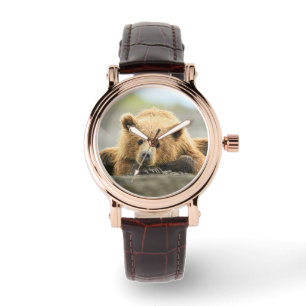 Montre Animaux de bébés cutest Cub d'ours Brown côtier