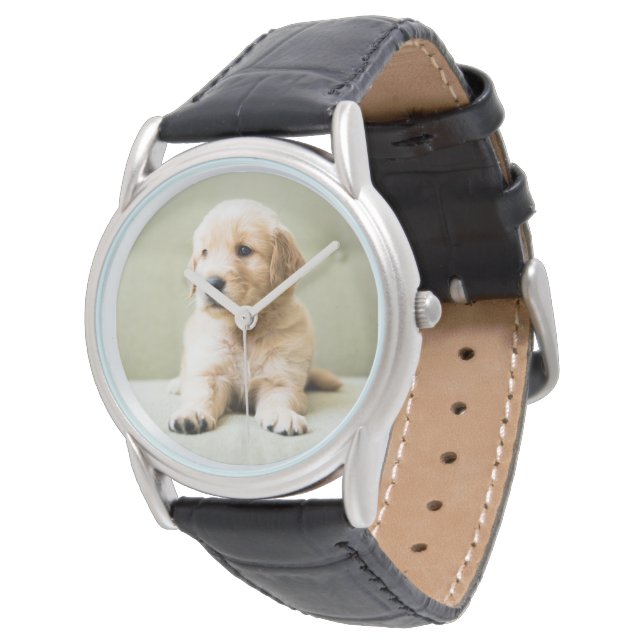 Montre Animaux de bébés cutest | Golden Retriever Puppy (Incliné)