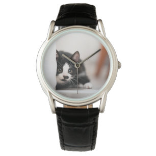Montre Animaux de bébés cutest   Kitten noir et blanc