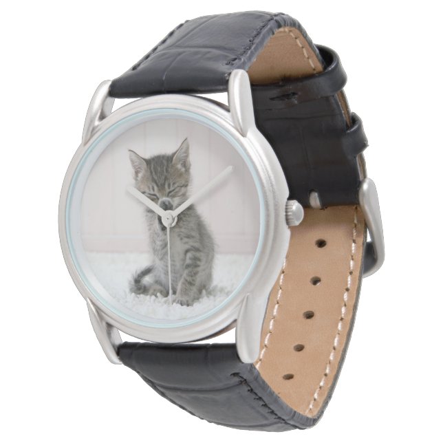 Montre Animaux de bébés cutest | Licking Tabby Kitten (Incliné)