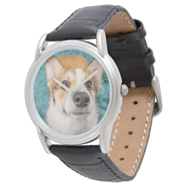 Montre Animaux de bébés cutest | Sweet Corgi Puppy Face (Incliné)