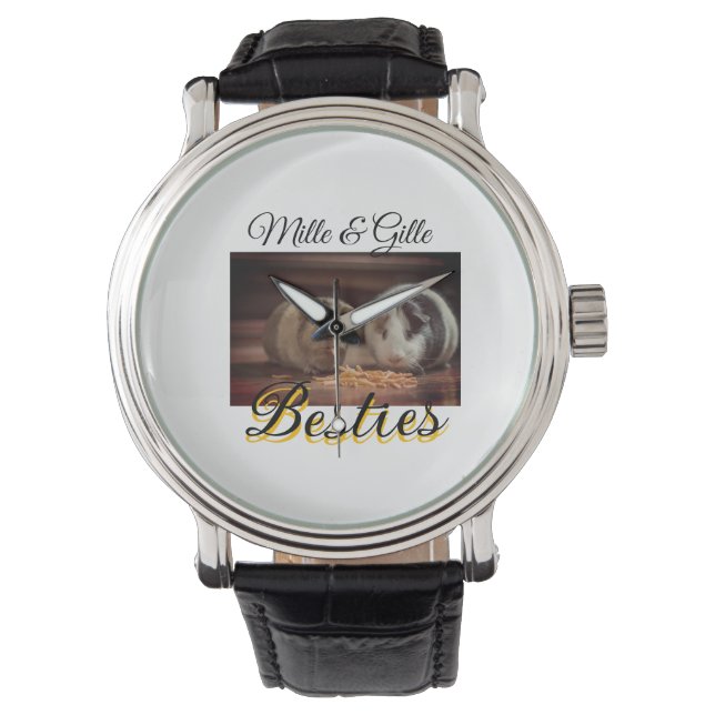 Montre Animaux de compagnie amis besties ajouter nom anim (devant)
