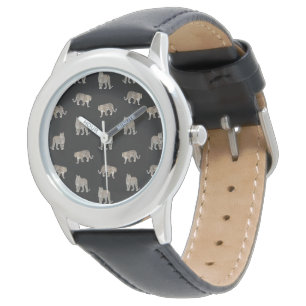 Montre Animaux de la jungle léopard doré noir moderne