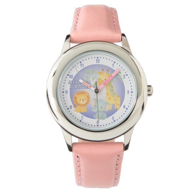 Montre Animaux de la Jungle Mignons Safari Enfants Person (devant)