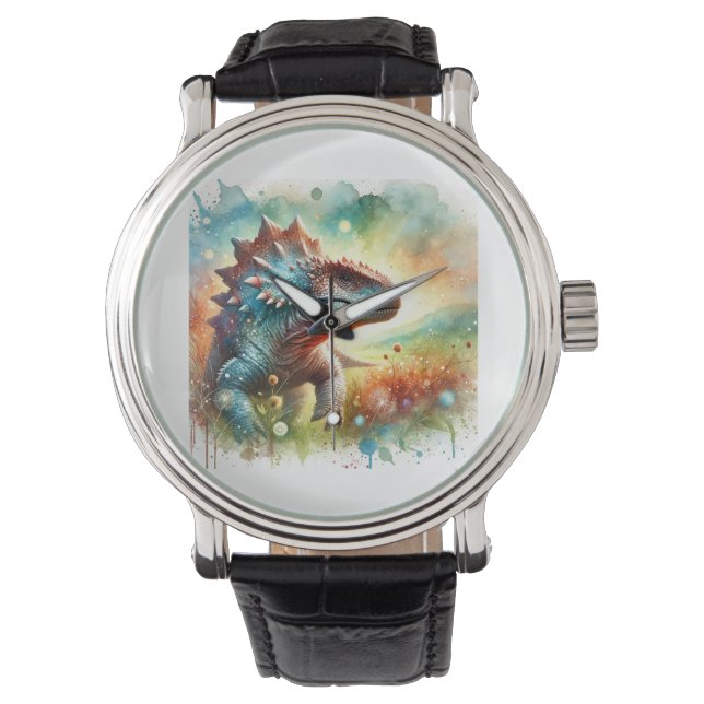 Montre Ankylosaurus 170624AREF117 - Watercolor (devant)