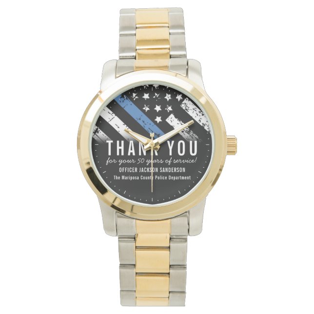 Montre Anniversaire de la retraite de la police Indicateu (devant)