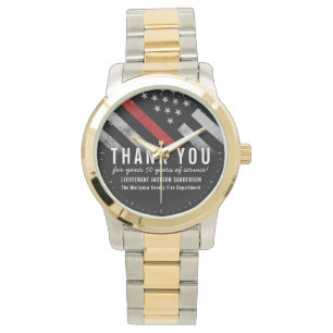 Montre Anniversaire de la retraite des pompiers Ligne rou