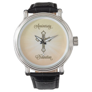 Montre Anniversaire de l'ordination, Croix sur Starburst