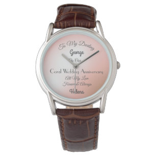 Montre Anniversaire du Mariage de corail du mari