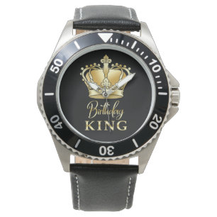 Montre Anniversaire King Gold Couronne Royal Queen Luxe
