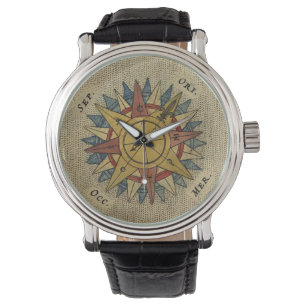 Montre Antique carte Compass Watch