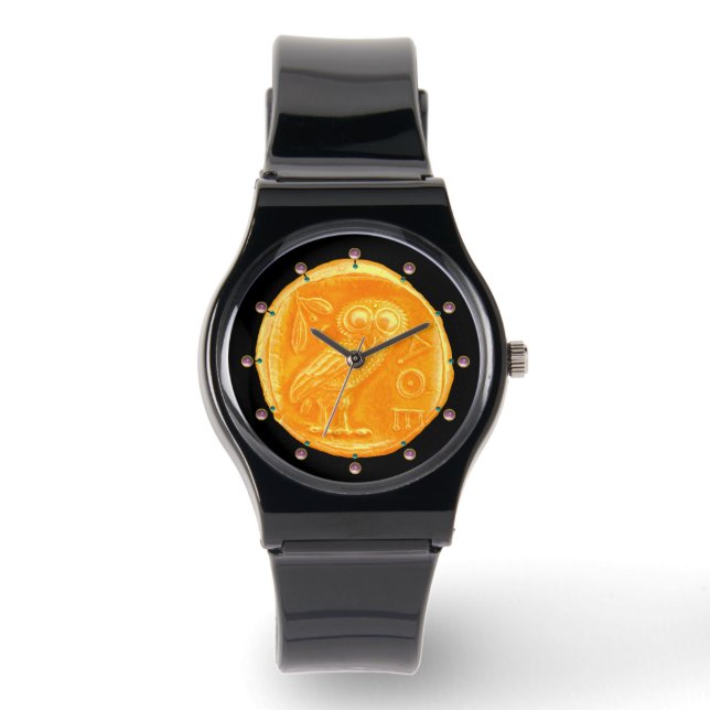 MONTRE ANTIQUE OWL GOLD GREEK COIN (Recto)