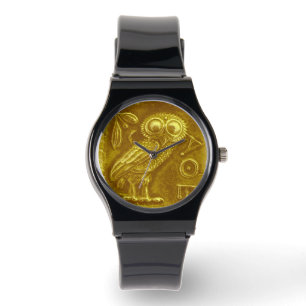 Montre ANTIQUE OWL or jaune