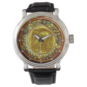 MONTRE ANTIQUE OWL OR JAUNE