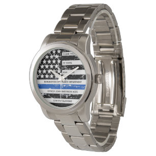 Montre Application de la loi Ligne Bleue Mince Police Ret