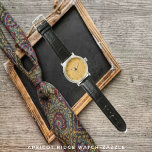 Montre Apricot Ridge<br><div class="desc">Ce design Abstrait et graphique,  est un motif numériquement édité,  pâle,  orange,  bordé de crêtes,  qui lui donne un look propre,  brillant,  de robustesse.</div>