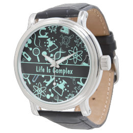 Montre aqua bleu moderne biochimie vie complexe