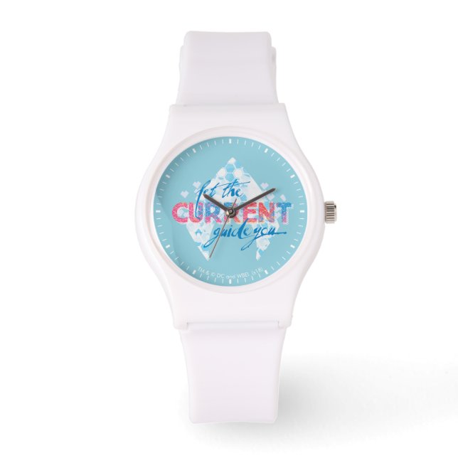 Montre Aquaman | Graphique Logo "Let The Current Guide Yo (Recto)