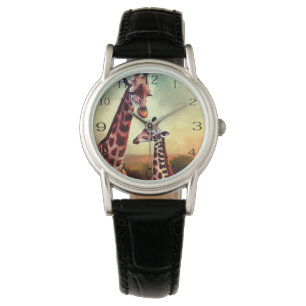 Montre Aquarelle de la maman et de la petite fille,