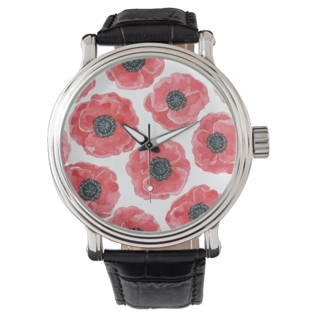 Montre Aquarelle des papillons (devant)