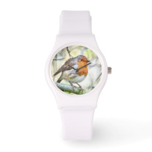 Montre Aquarelle d'hiver Robin de Noël