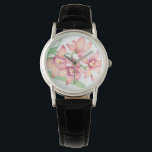 Montre Aquarelle Fleurs roses<br><div class="desc">Aquarelle Fleurs roses Artiste : Tim OToole</div>