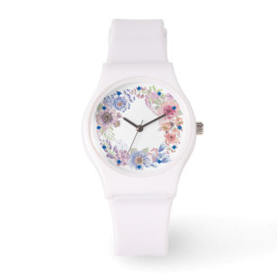 Montre Aquarelle Floral Watch