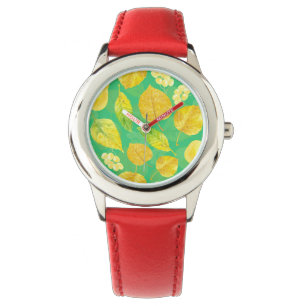 Montre Aquarelle motif d'automne