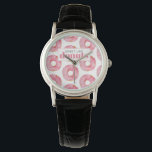 Montre Aquarelle rose moderne douce comme les beignets Ci<br><div class="desc">Aquarelle rose moderne douce comme les beignets Citation</div>
