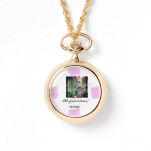 Montre Aquarelle rose violet père fils papa ajouter l'ima