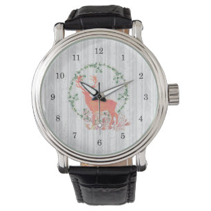 Montre Aquarelle Russe Reindeer Boho