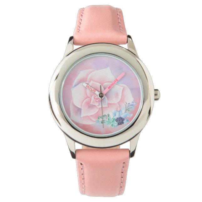 Montre Aquarelle Succulente (devant)