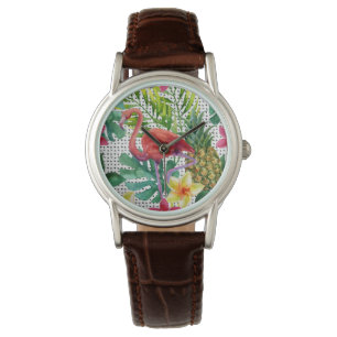 Montre Aquarelle tropicale