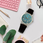 Montre Aramande en fleurs Vincent van Gogh<br><div class="desc">Un bracelet d'art,  avec Florssoming Almond Tree (1890),  un tableau de vie de Vincent van Gogh de la période post-impressionniste. Un de ses tableaux les plus connus. Branches aux fleurs de fleurs contre un ciel bleu d'eau vive.</div>