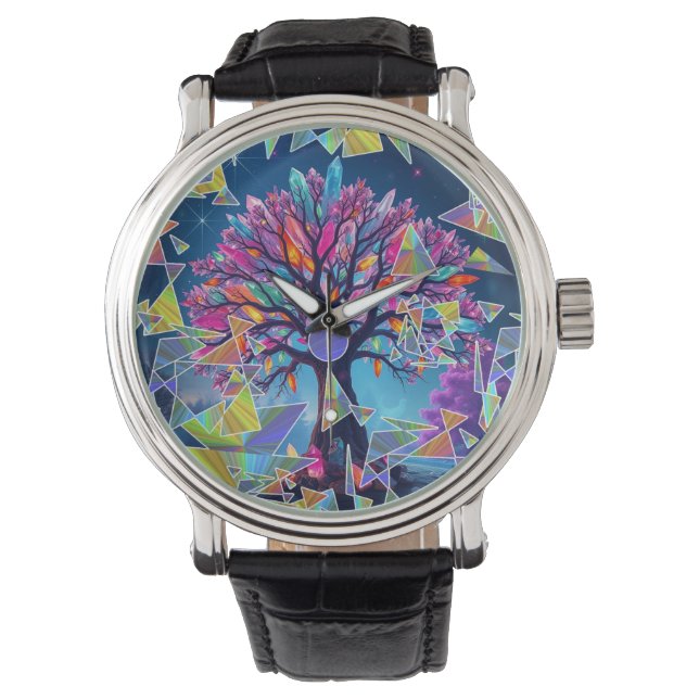 Montre Arbre Abstrait cristal (devant)