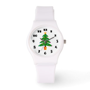 Montre Arbre de Noël Festif Vert