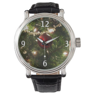 Montre Arbre de Noël I Vacances Plutôt vert et rouge