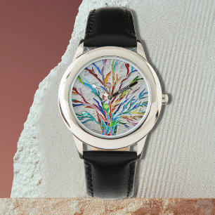 Montre Arbre de vie coloré