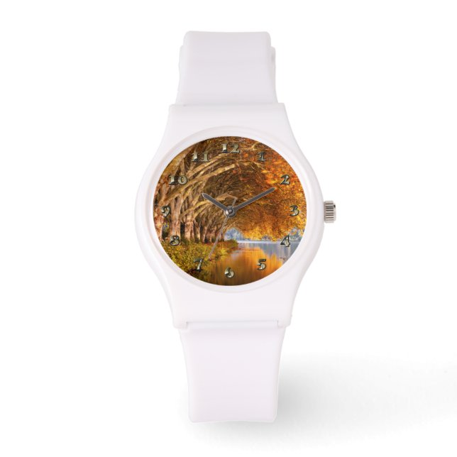 Montre Arbres d'automne sur un lac (Recto)