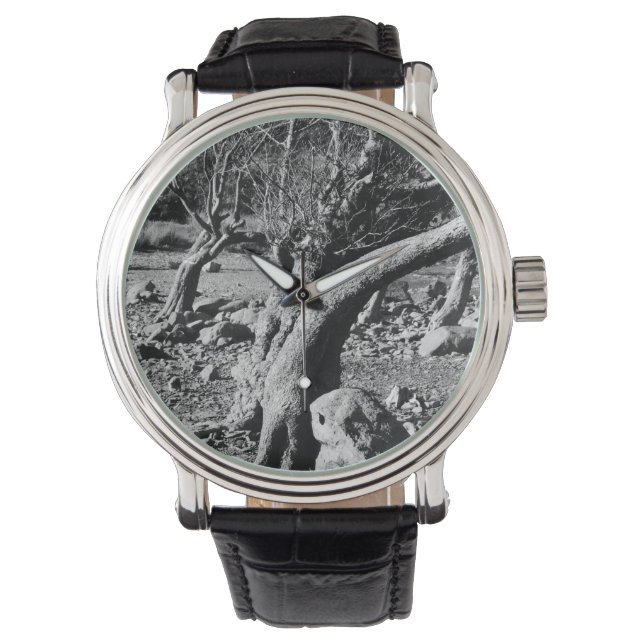 MONTRE ARBRES NOIRS ET BLANCS (devant)