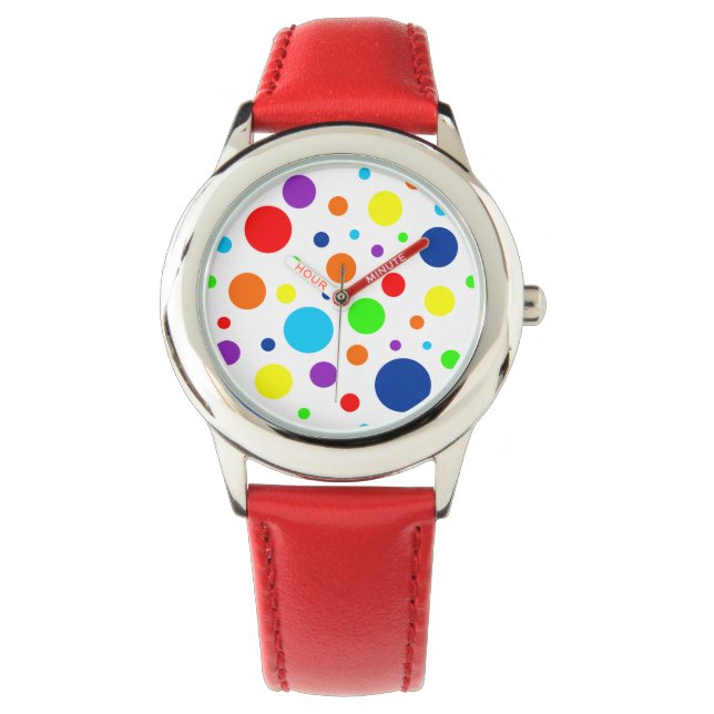 Montre Arc-en-ciel blanc (Enfant) (devant)