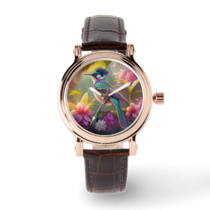Montre Arc-en-ciel bleu à ailes Imaginaire de Sunbird