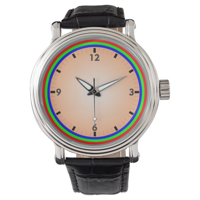 Montre Arc-en-ciel coloré et amusant (devant)