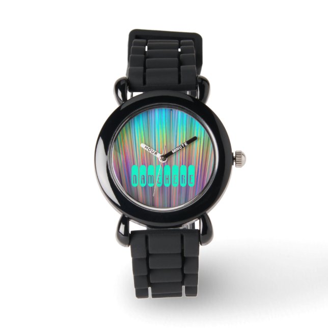 Montre Arc-en-ciel. Holographie, holographique! Aj (Recto)