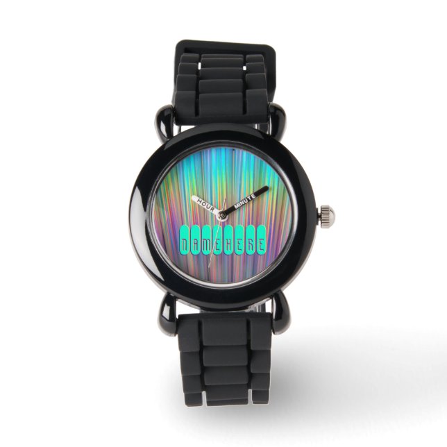 Montre Arc-en-ciel. Holographie, holographique! Aj (Recto)