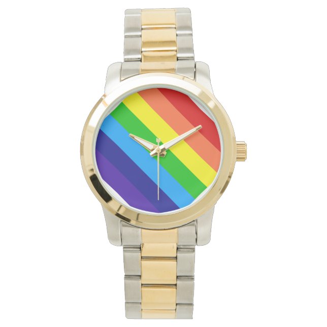 Montre Arc-en-ciel linéaire (devant)