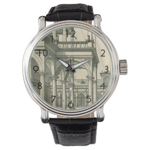 Montre Architecture vintage, Cour romaine avec Colonnes